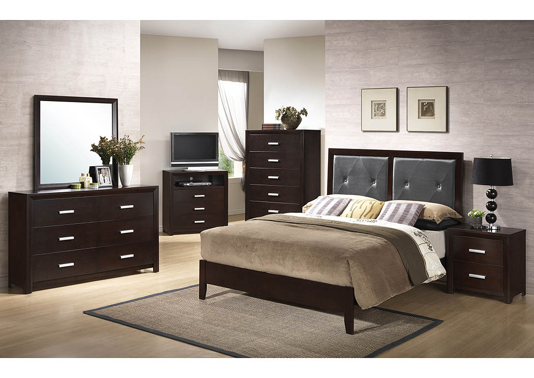 Cappuccino Dresser w/Mirror,Global Trading