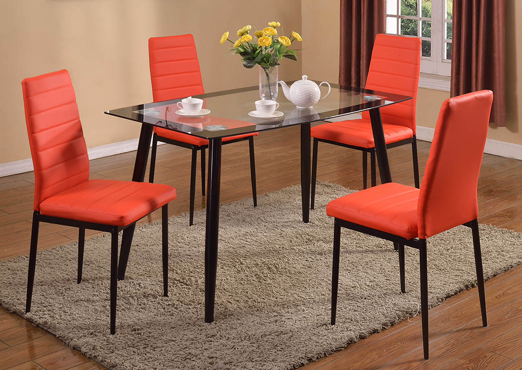 Red Dining Chair (Set of 4),Global Trading