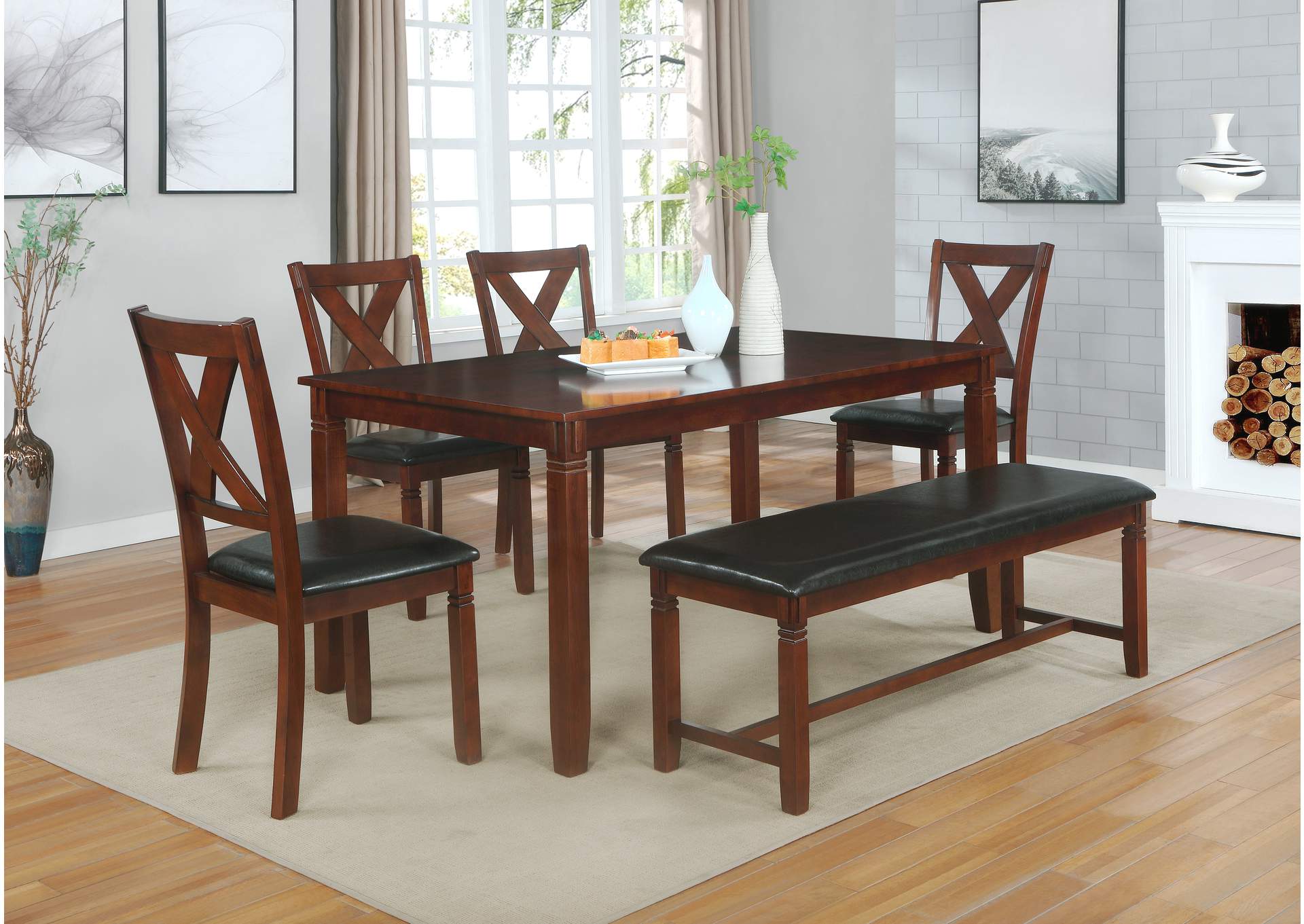 D3338 - 6 In 1 6 Piece Cappuccino Dining Set 6 In 1,Global Trading