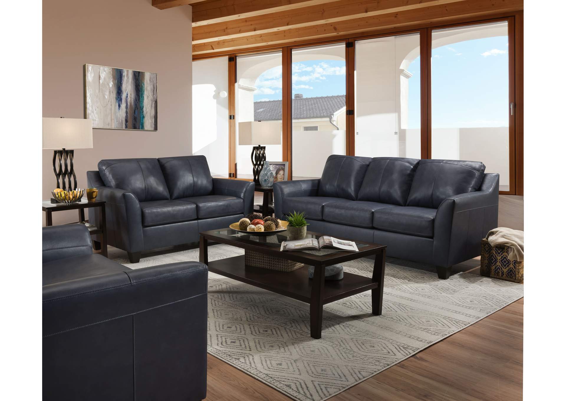 Soft Touch Shale Sofa And Loveseat,Global Trading