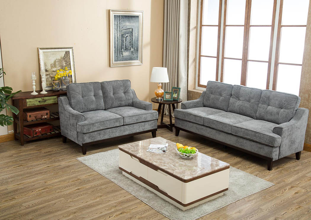 Gray Loveseat,Global Trading