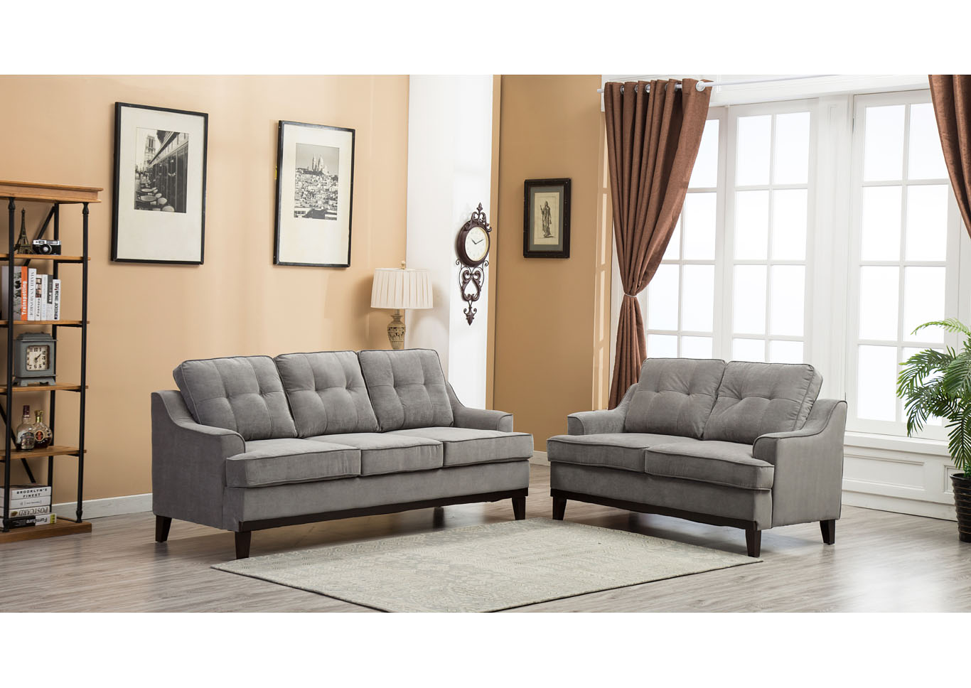 Grey Sofa And Loveseat,Global Trading