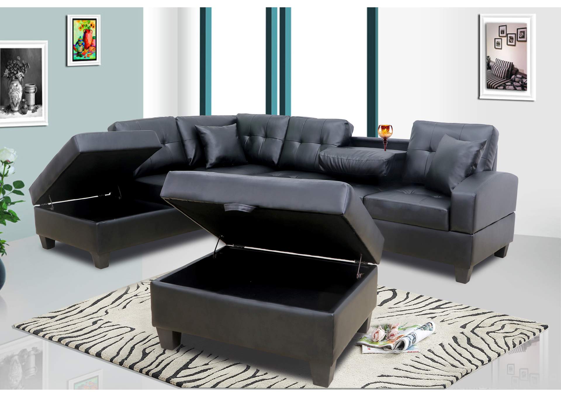 Black Sectional,Global Trading