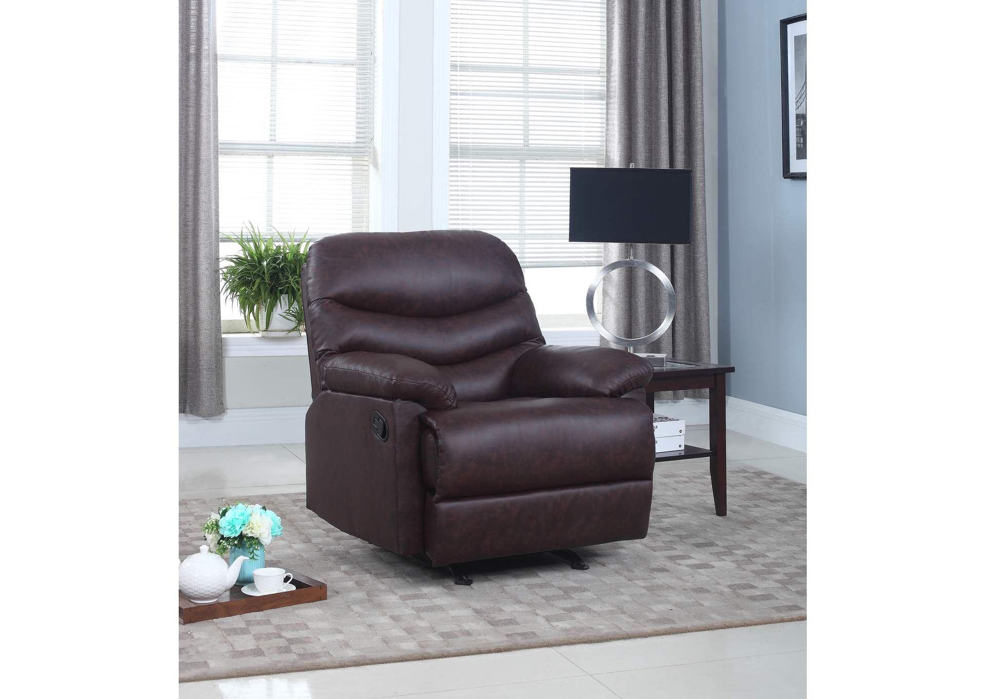 U700D Brown Recliner,Global Trading