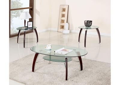 Image for Cherry 3 Piece Coffee & End Table Set