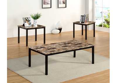 Image for Brown 3 Piece Coffee & End Table Set