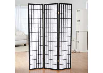 3420K 3 Panel Room Divider Black