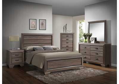 Image for Sand Panel Queen 5 Piece Bedroom Set W/ Nightstand, Chest, Dresser & Mirror