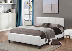 Image for Jazzlyn White Upholstered PU Twin Bed