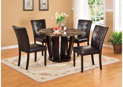 Image for Black Round Marble Top Dining Table