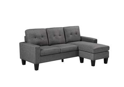 Image for U351 Grey Linen Reversible Sectional Set