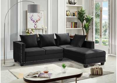 Image for Black Sectional Sofa Set