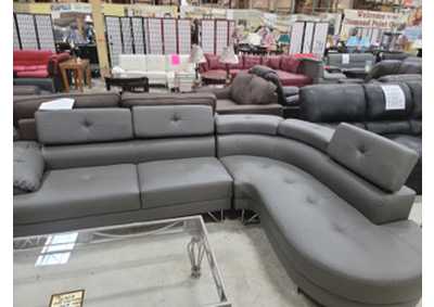 Image for Silver Linen Sectional Sofa Set