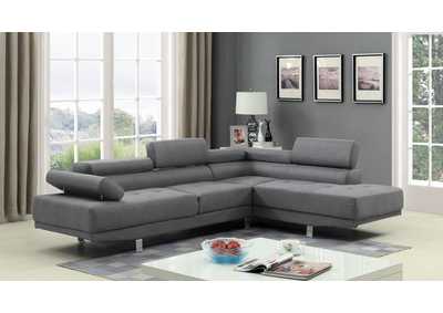 Image for U7112 Grey Linen Sectional