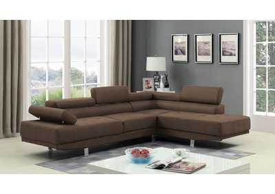 Image for U7113 Chocolate Linen Sectional