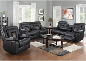 Image for Cobra Black Reclining Sofa and Loveseat