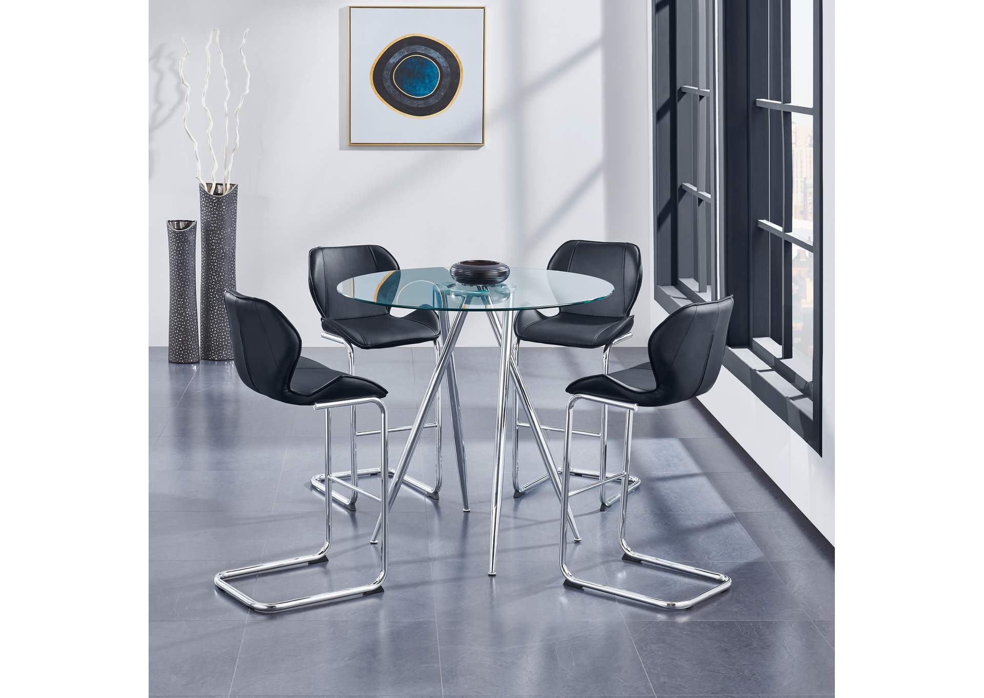 Chrome Bar Table,Global Furniture USA