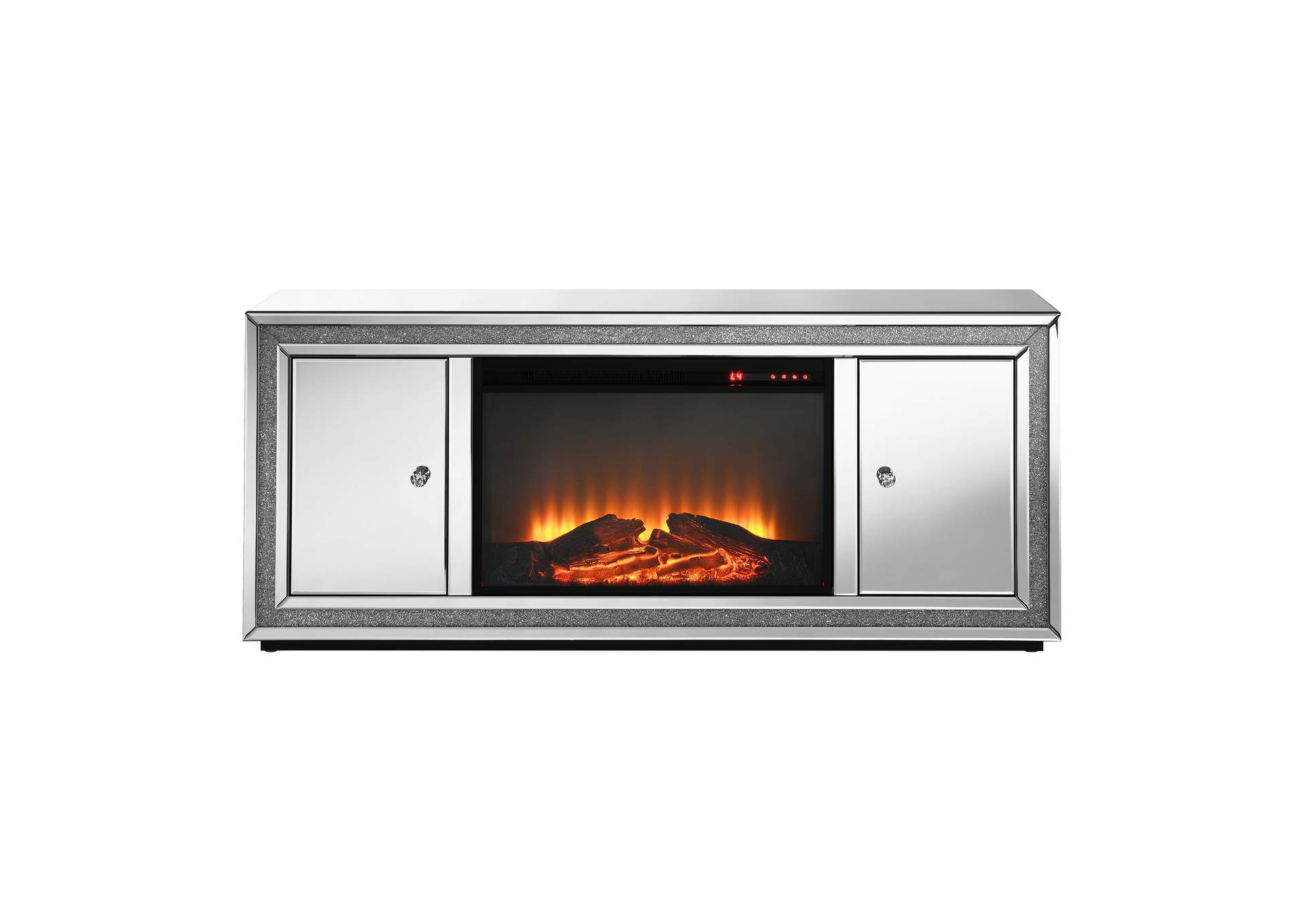 Mirrored Glam Fireplace TV Stand,Global Furniture USA