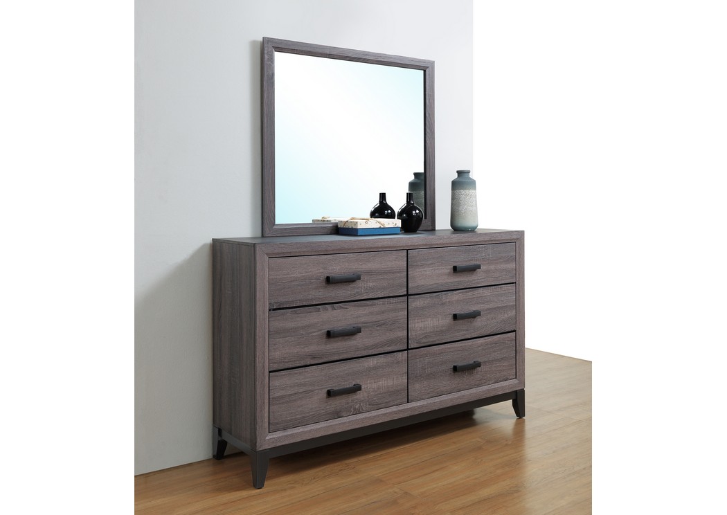 Kate Foil Grey Dresser & Mirror,Global Furniture USA