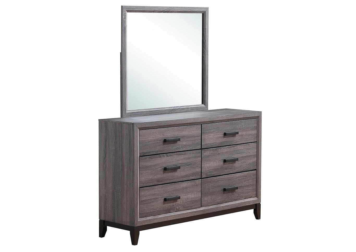 Kate Foil Grey Dresser & Mirror,Global Furniture USA