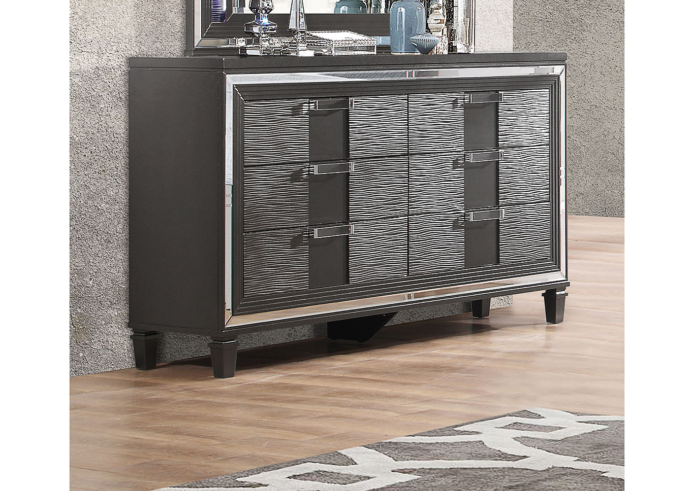 Pisa Metallic Grey Dresser,Global Furniture USA