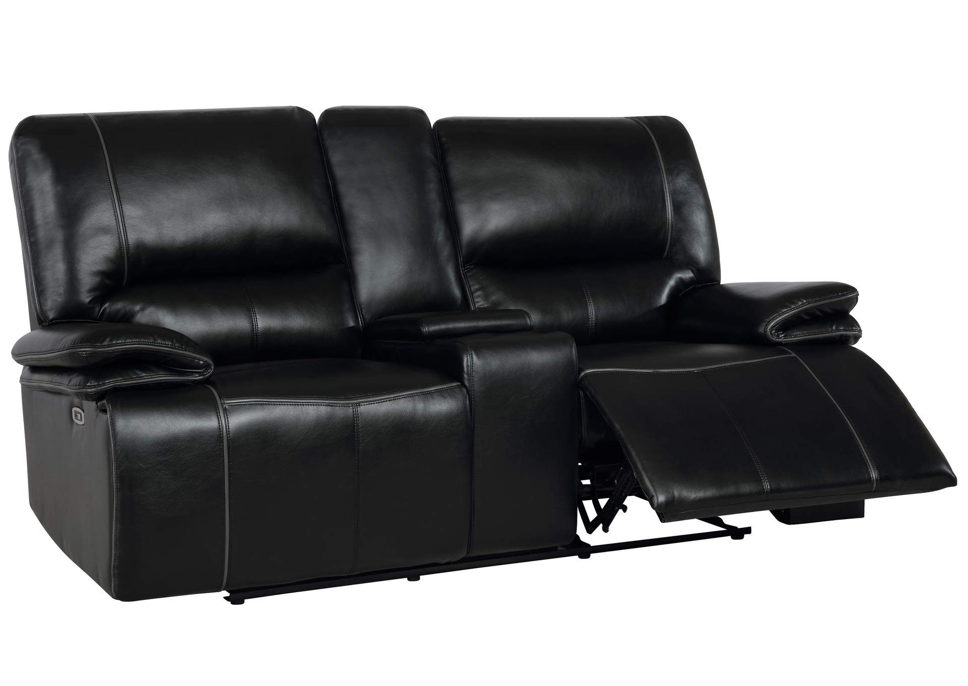 Black/Grey Power Console Loveseat,Global Furniture USA