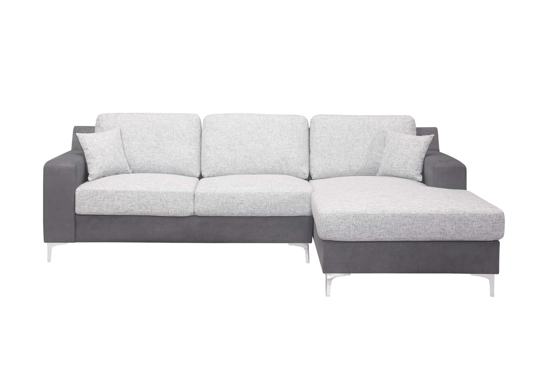 Dark Grey Loveseat & Chaise With 1 Pillow,Global Furniture USA