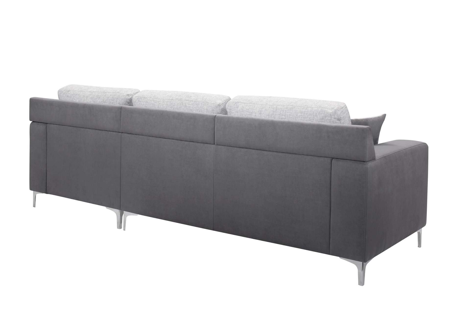 Dark Grey Loveseat & Chaise With 1 Pillow,Global Furniture USA