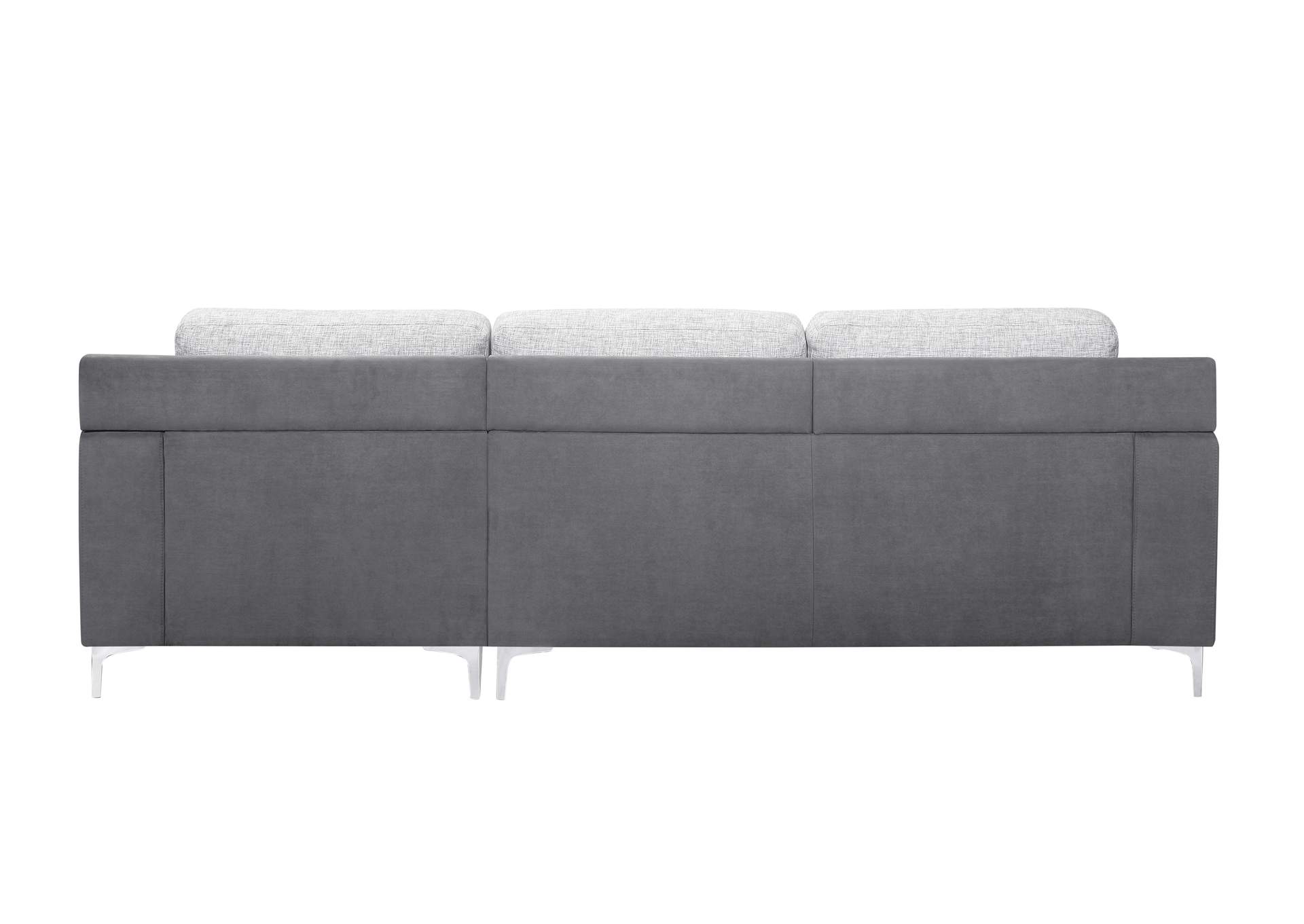 Dark Grey Loveseat & Chaise With 1 Pillow,Global Furniture USA