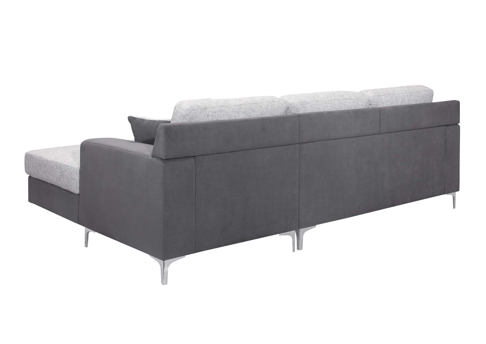 Dark Grey Loveseat & Chaise With 1 Pillow,Global Furniture USA