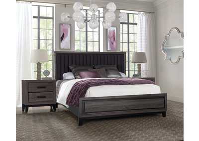 Image for Marble/Grey Laura Foil Queen Bed