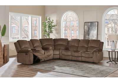 Brown 3 Piece Sectional