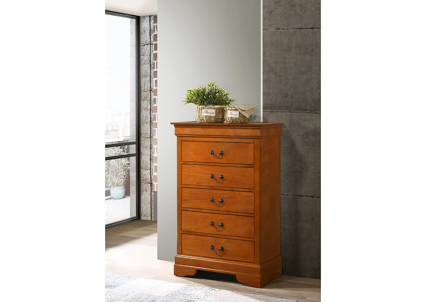 Louis Phillipe Oak Dresser,Glory Furniture