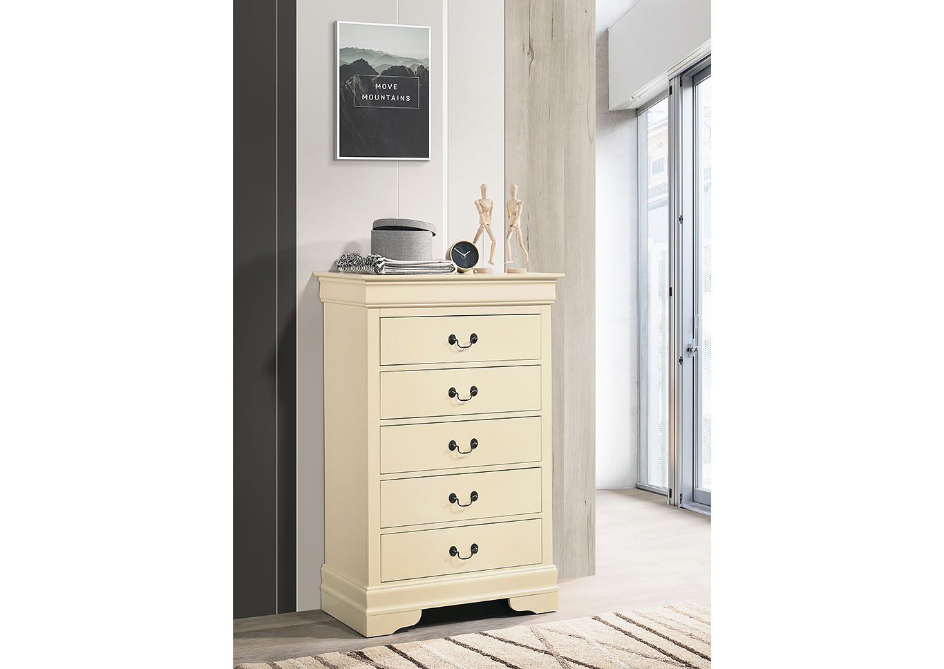 Louis Phillipe Beige Chest,Glory Furniture