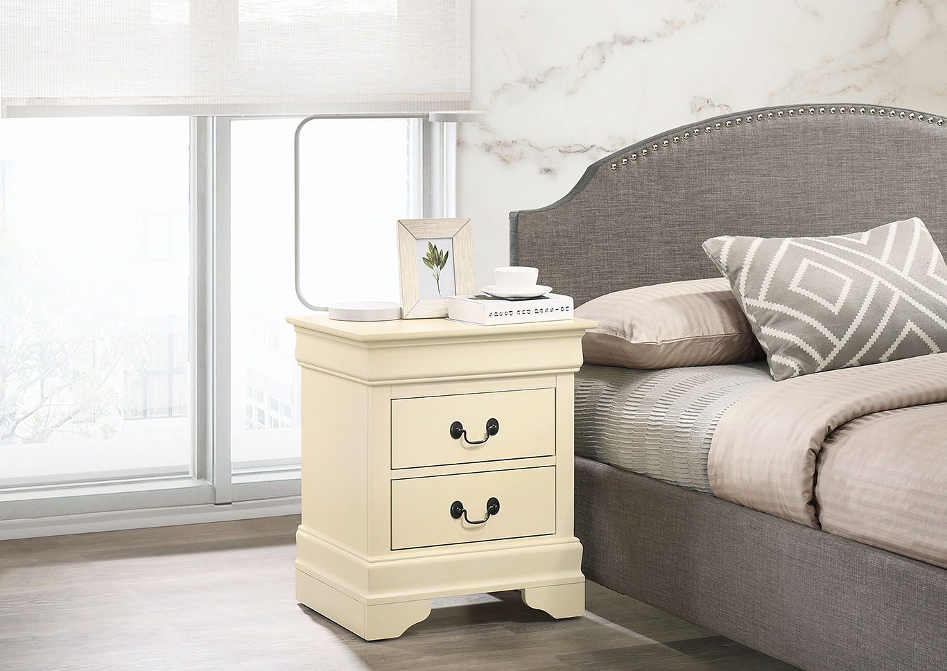 Louis Phillipe Beige Nightstand,Glory Furniture