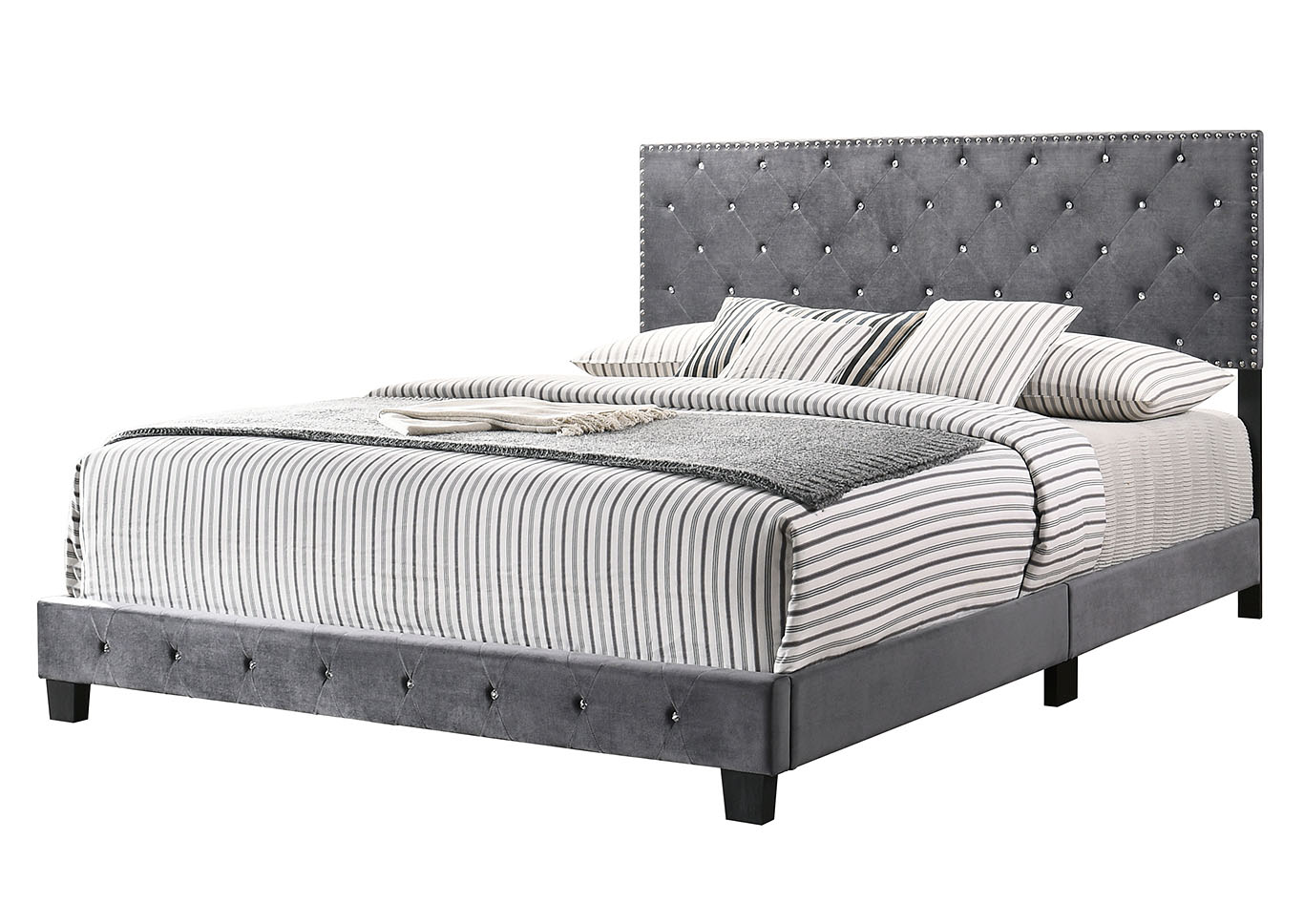 Suffolk Gray King Bed,Glory Furniture