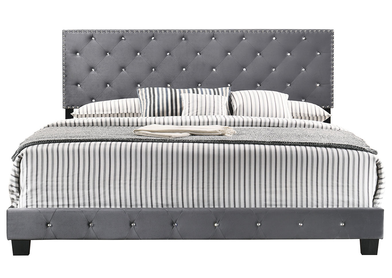 Suffolk Gray King Bed,Glory Furniture