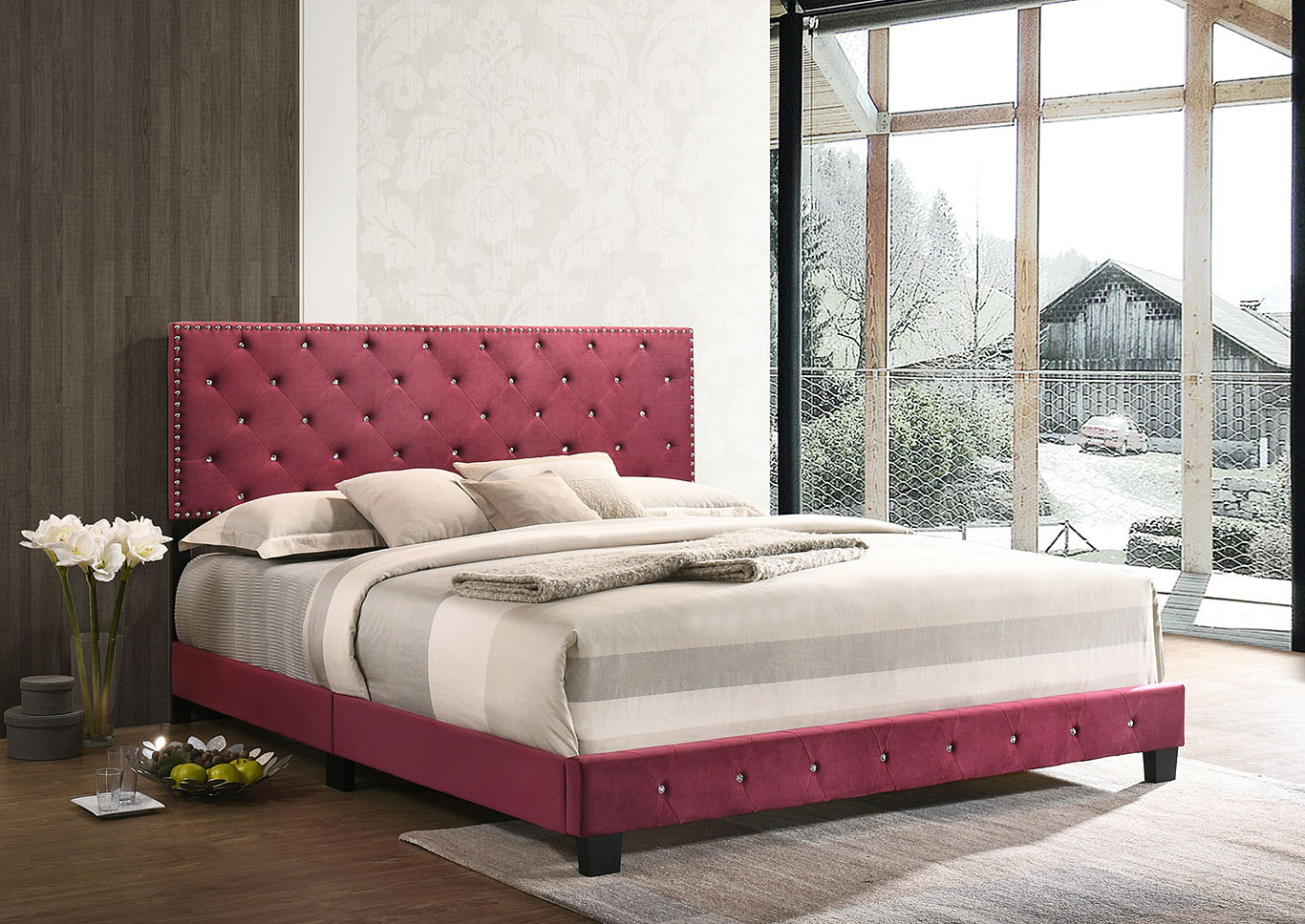 Suffolk Cherry King Bed,Glory Furniture