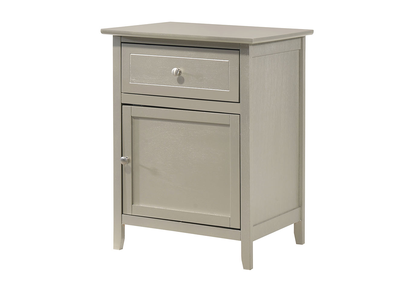 Izzy Silver Champagne Nightstand,Glory Furniture