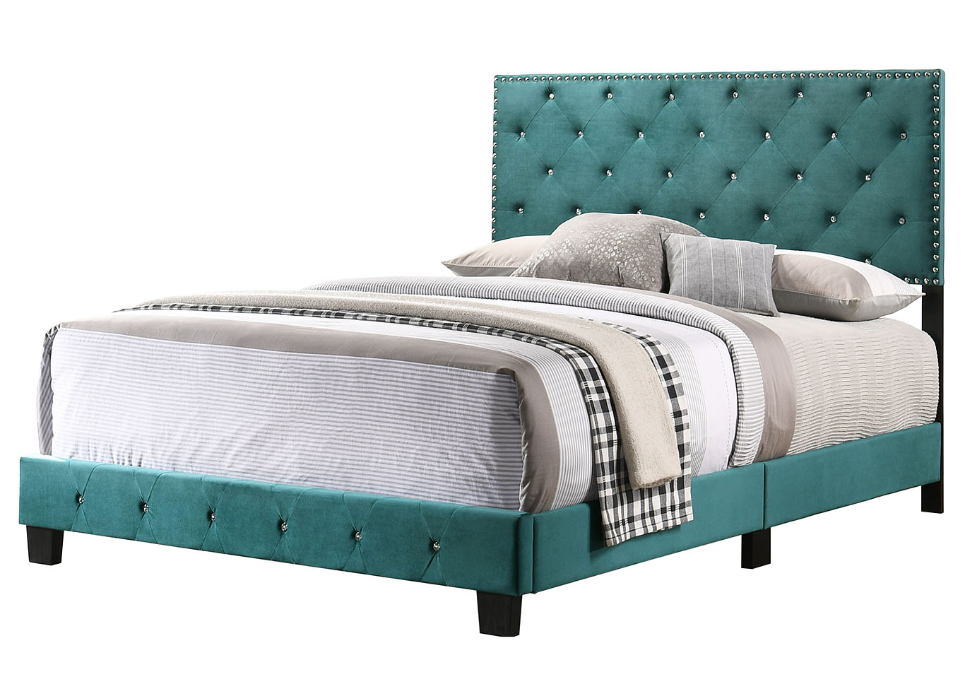 Suffolk Green Queen Bed,Glory Furniture