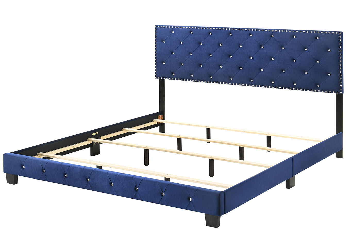 Suffolk Navy Blue King Bed,Glory Furniture