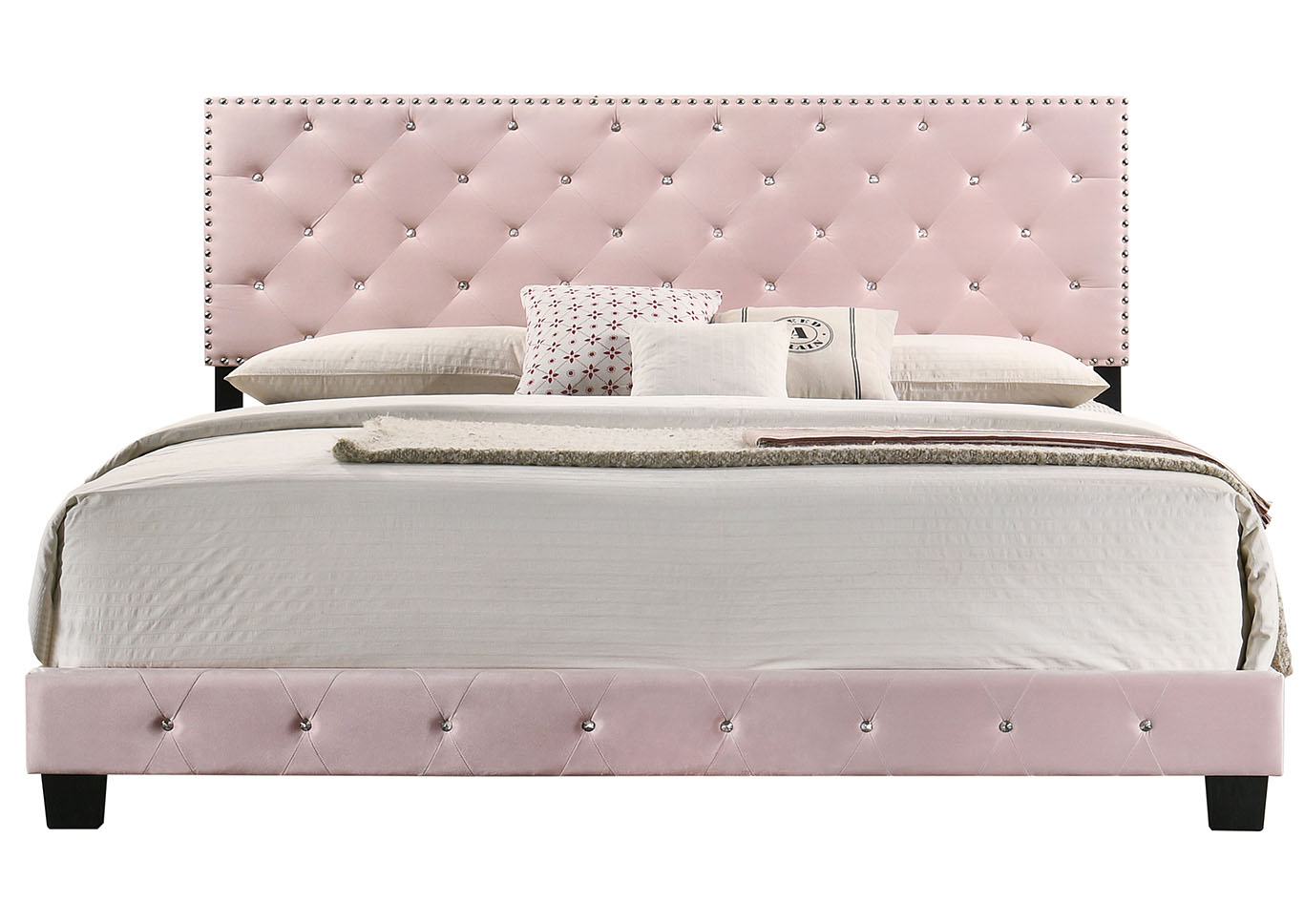 Suffolk Pink King Bed,Glory Furniture