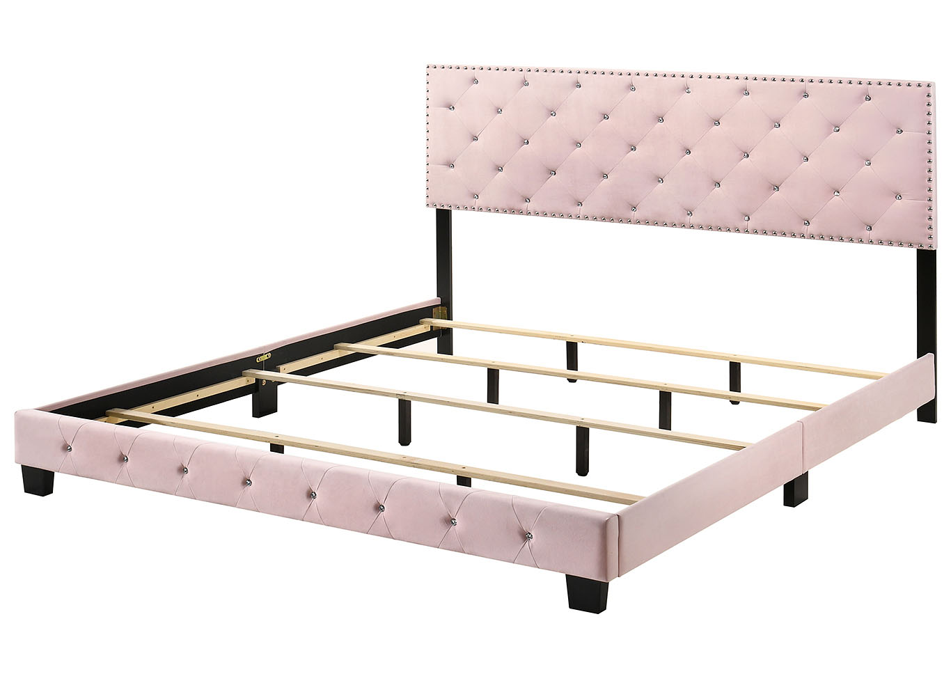 Suffolk Pink King Bed,Glory Furniture