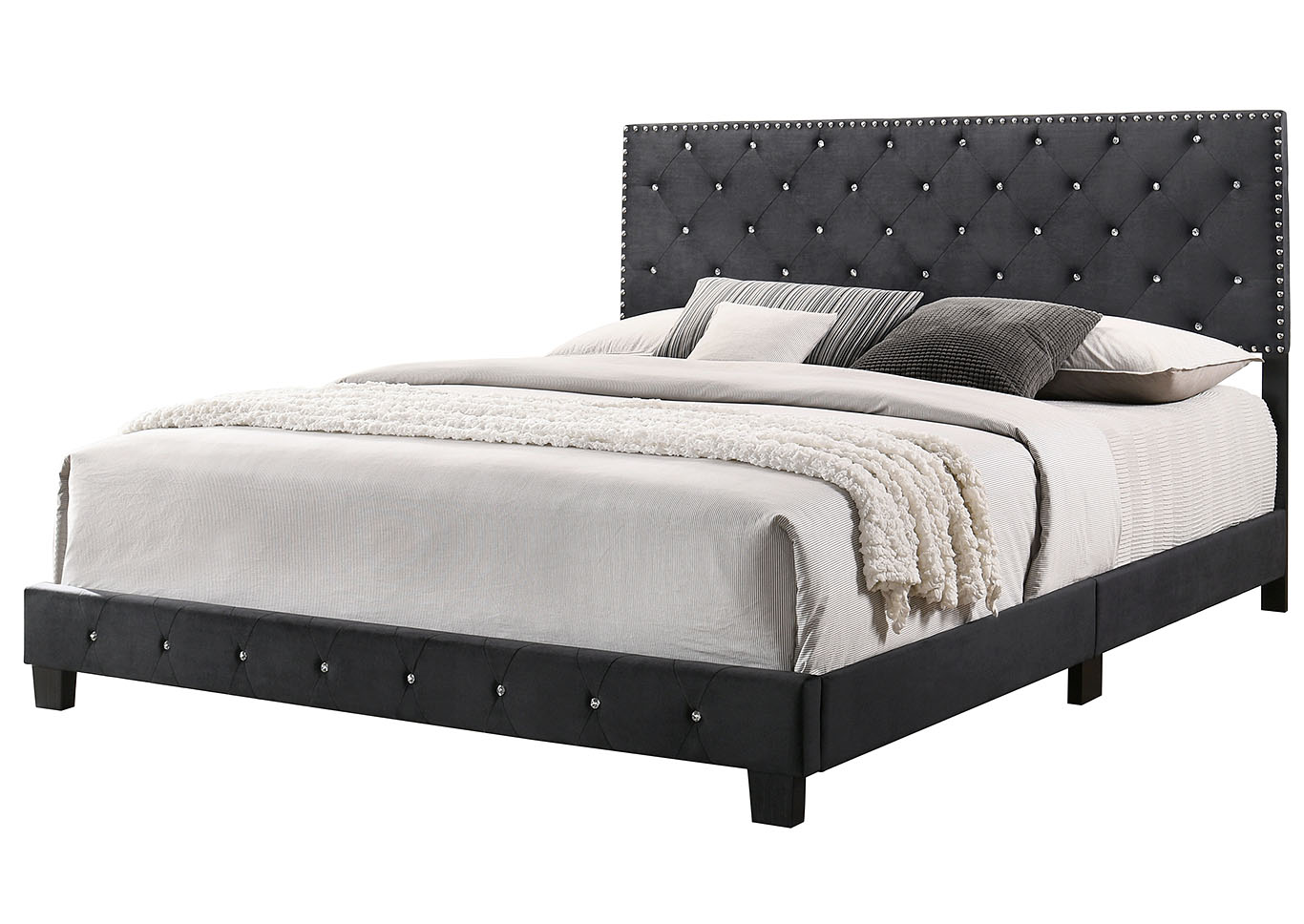 Suffolk Black King Bed,Glory Furniture