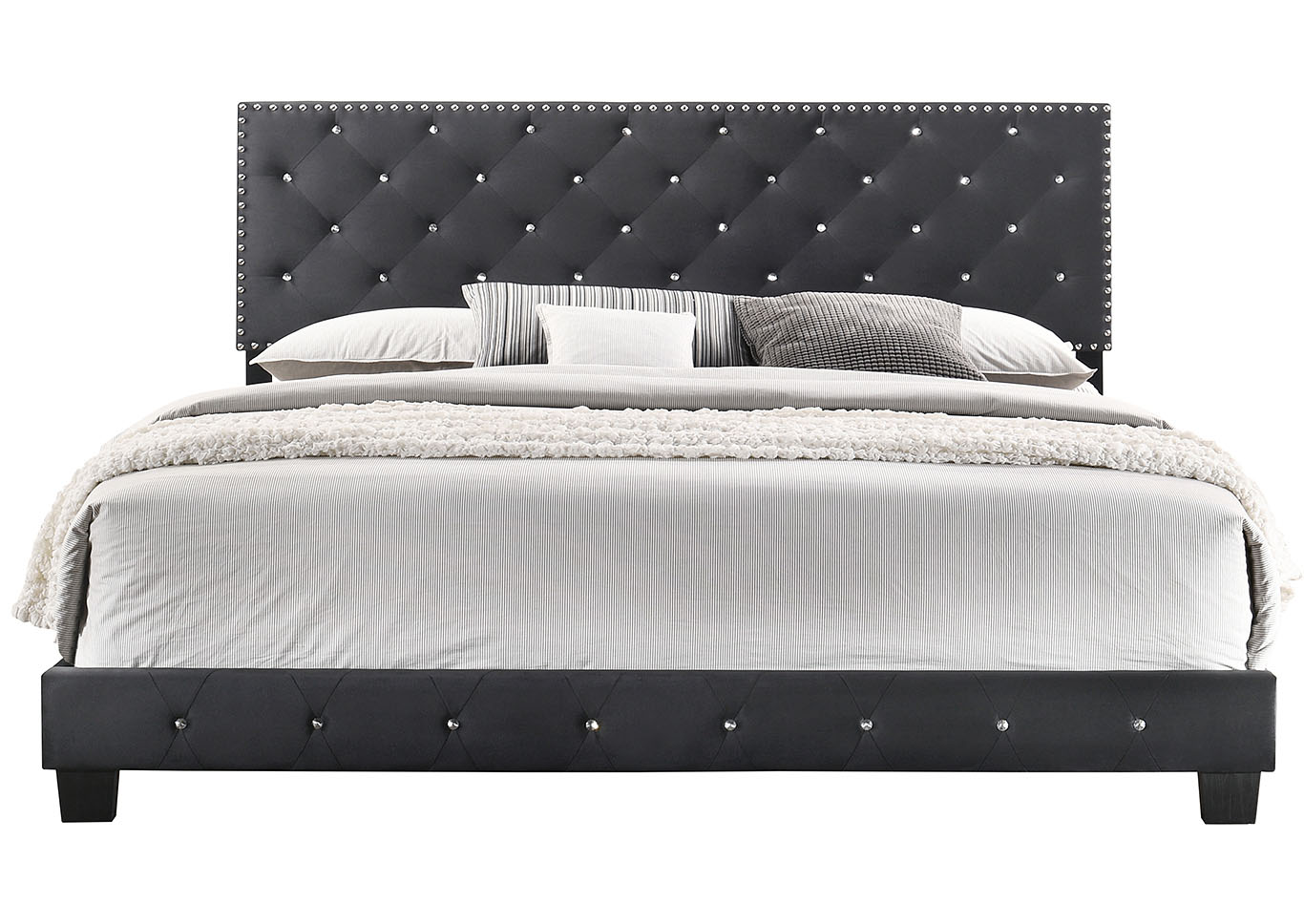 Suffolk Black King Bed,Glory Furniture