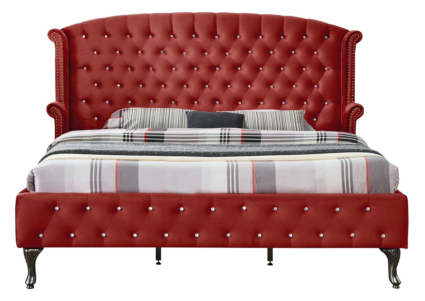 Lucca Burgandy King Bed,Glory Furniture