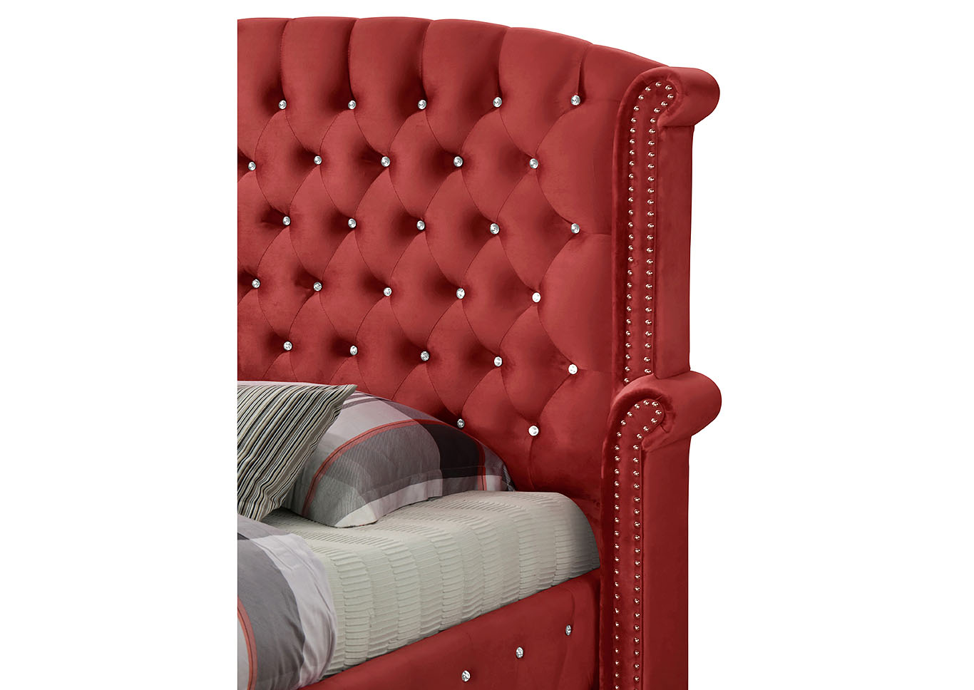 Lucca Burgandy King Bed,Glory Furniture