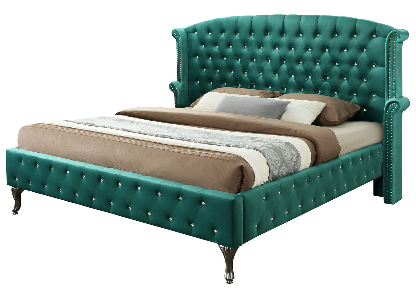 Lucca Green King Bed,Glory Furniture