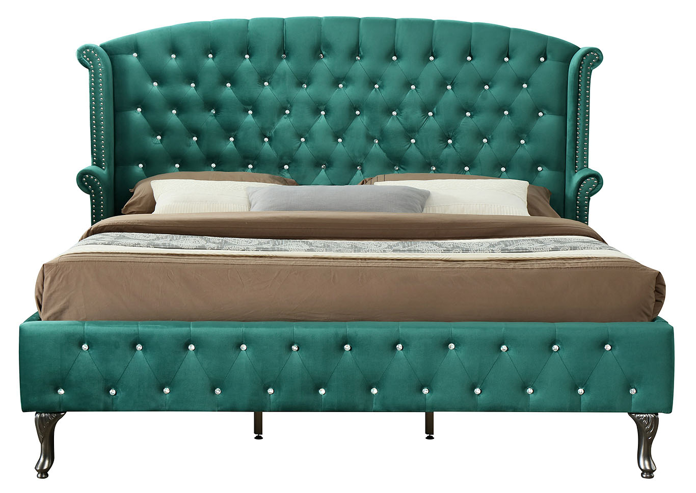 Lucca Green King Bed,Glory Furniture