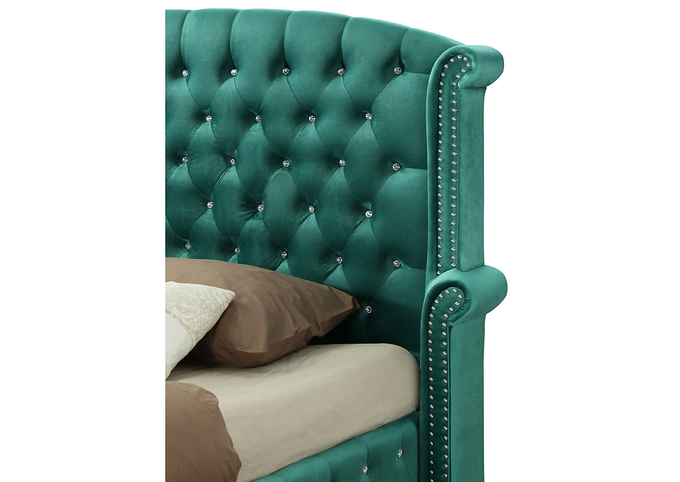 Lucca Green King Bed,Glory Furniture